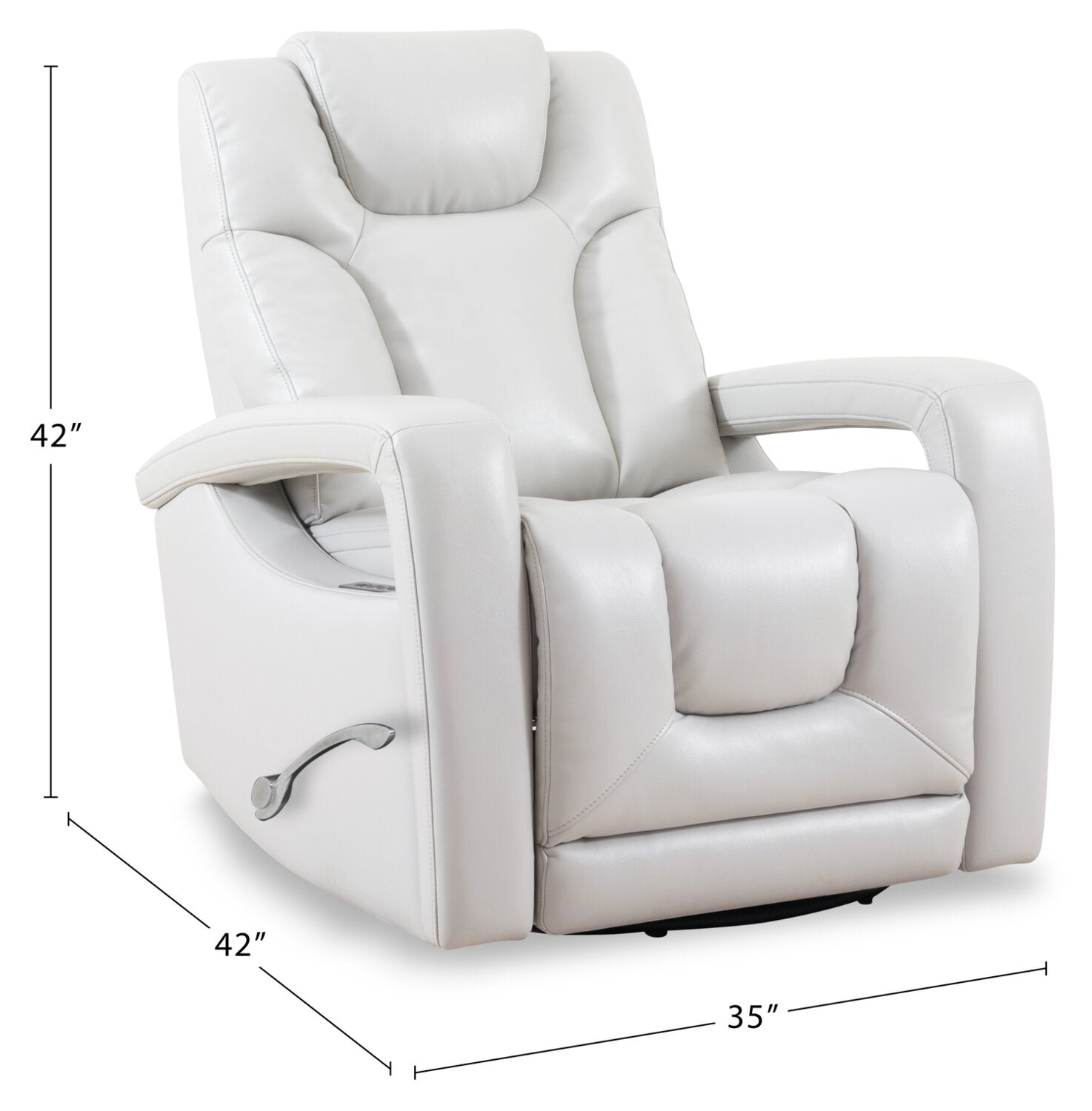 White leather glider recliner hotsell