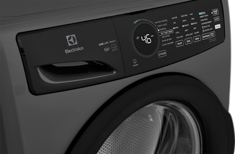 Electrolux 4.5 Cu. Ft. Front Load Perfect Steam™ Washer with LuxCare® Wash - Titanium - Stackable - ELFW7437AT