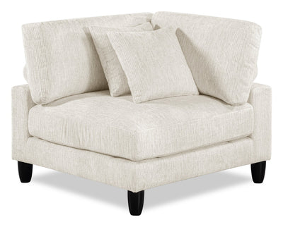 Lounge Modular 40" Chenille Fabric Corner Chair - Beige | Fauteuil en coin modulaire Lounge de 40 po en tissu chenille - beige