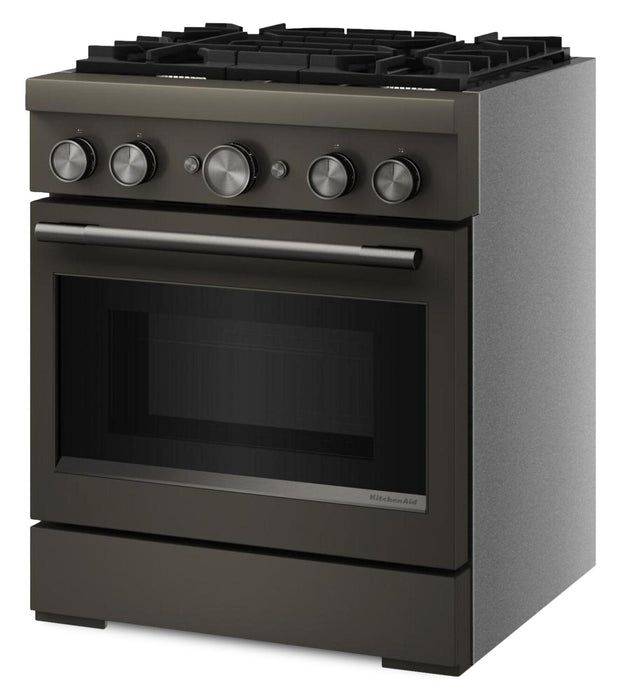 KitchenAid 4.1 Cu. Ft. Dual Fuel Range with No Preheat Air Fry Mode – Black Ore - KFDS930SBE