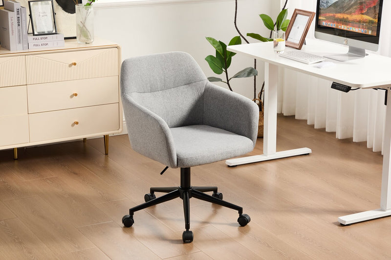 Stevie 23\" Swivel Office Chair with Adjustable Height – Grey 