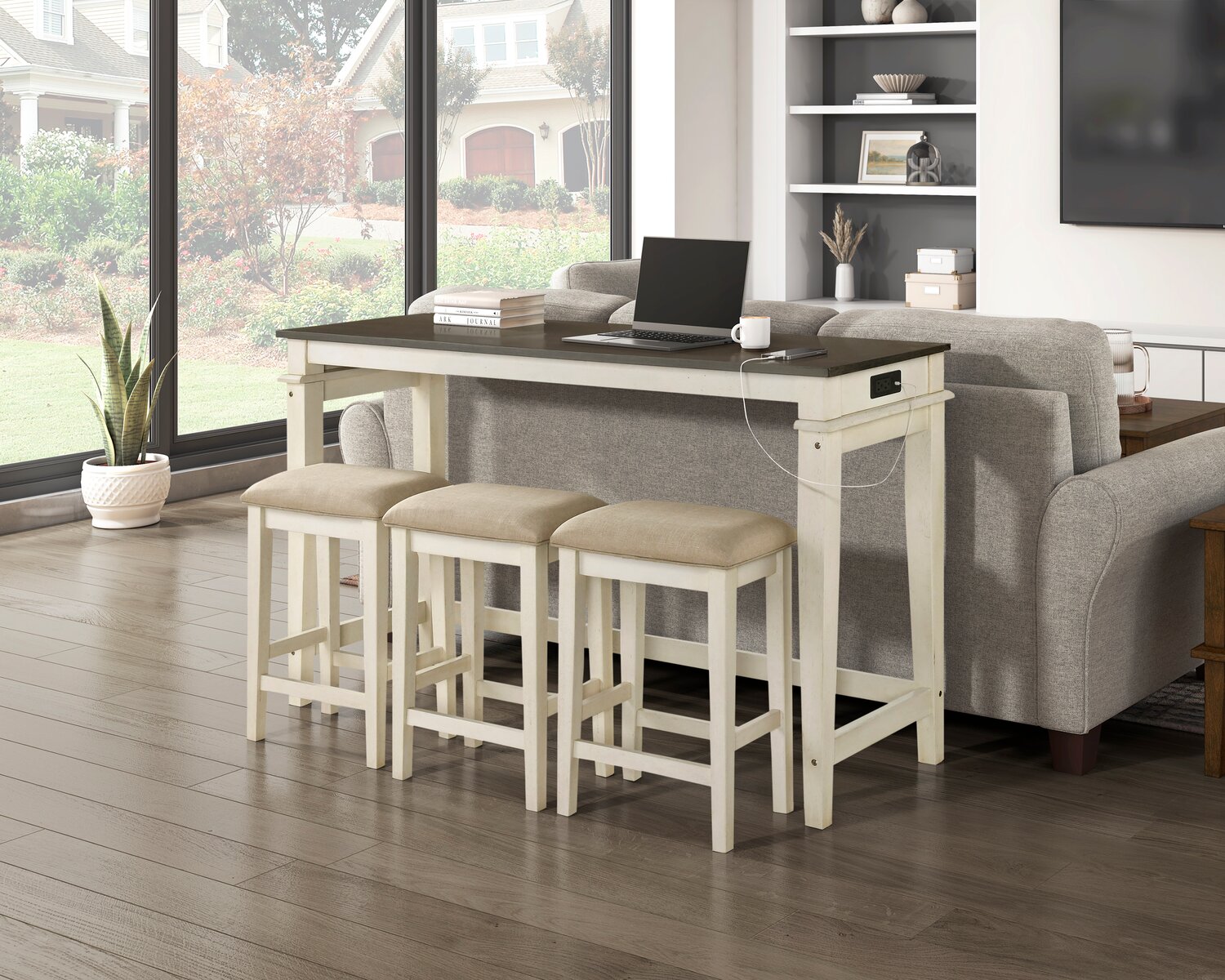 Console Eith Stools Nyles 60