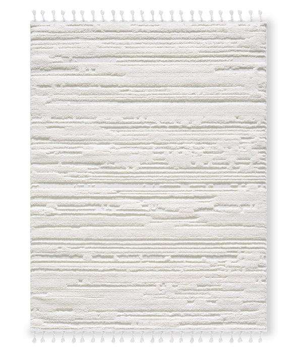 Riley Cream Abstract Area Rug - 6'3\" x 9'