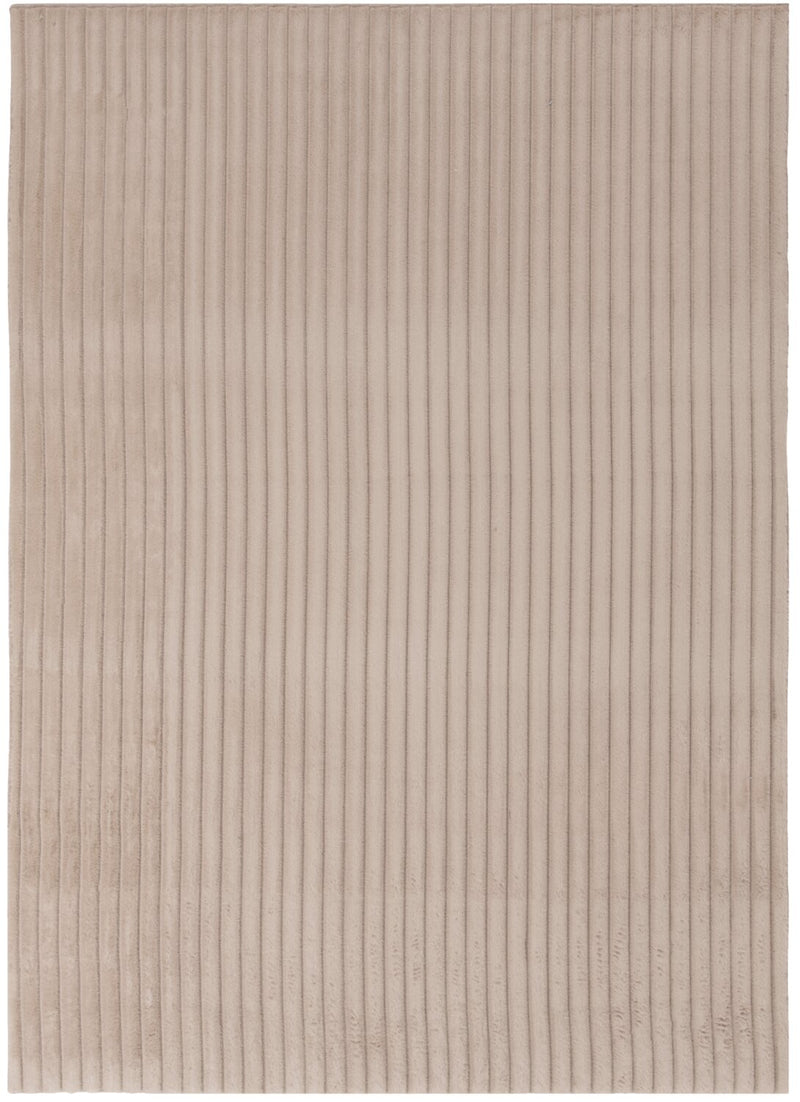 Channel Area Rug Dream Step Memory Foam Channel Taupe Faux Fur Area Rug - 7' x 10' - The ...