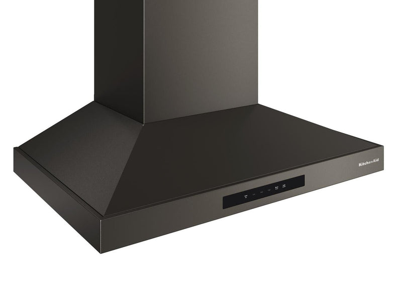 KitchenAid 30\" Wall-Mount 4-Speed Canopy Range Hood – Black Ore - KVWC730SBE