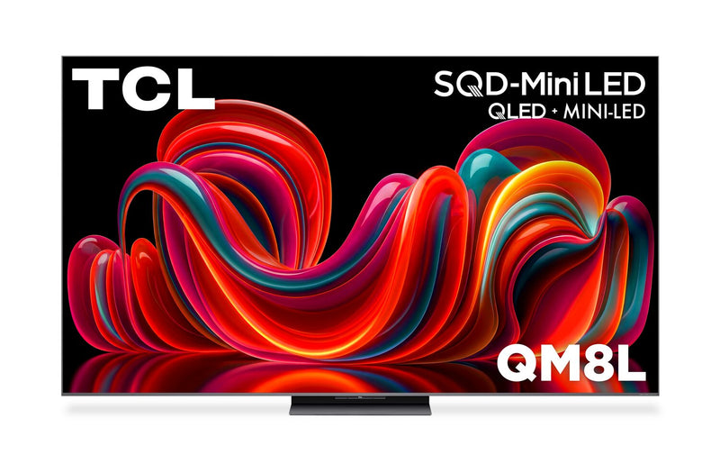 TCL 65\" QM8L SQD Mini-LED 4K Smart Google TV (65QM8L) - 2026 Model