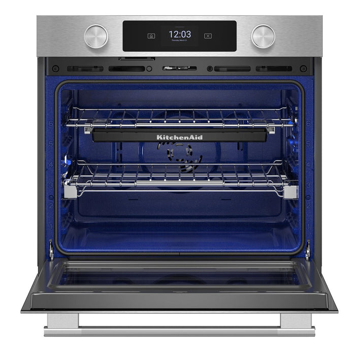 Kitchenaid 27\" Smart Electric Single Wall Oven with Assisted Cooking Modes - PrintShield™ Finish - KOES727SPS