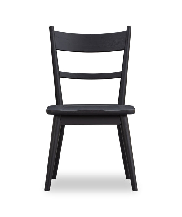 Kort & Co. Sol 7pc Dining Set with Table & 6 Chairs, Pedestal Base, 78\"W - Black & Brown