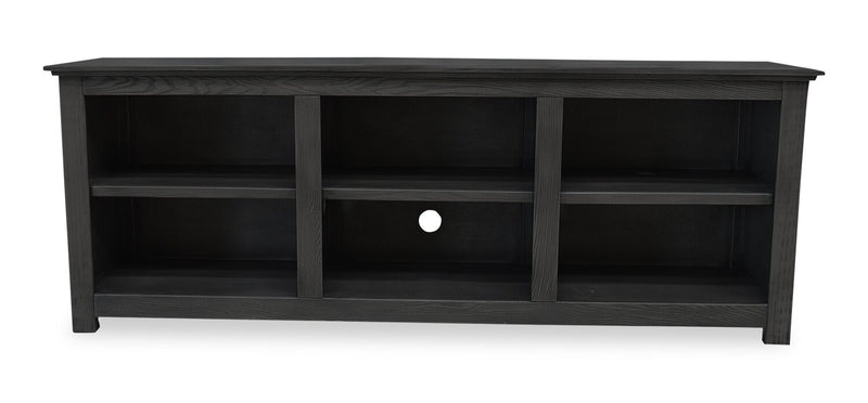 Stanley 70\" Pine TV Stand with Storage & Cable Management for TVs up to 80\"- Black