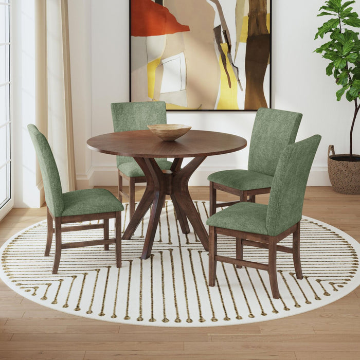 Rain 5-Piece Round Dining Set - Green