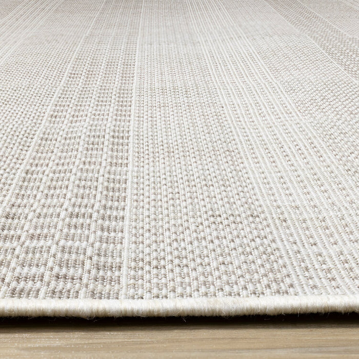 Lira 7'10\" x 10'6\" Striped Outdoor Rug – Cream 