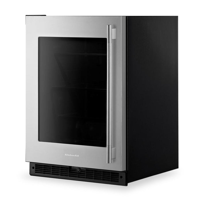 Kitchenaid 24\" 5.2 Cu. Ft. Undercounter Refrigerator with Glass Door - KURL324SSB