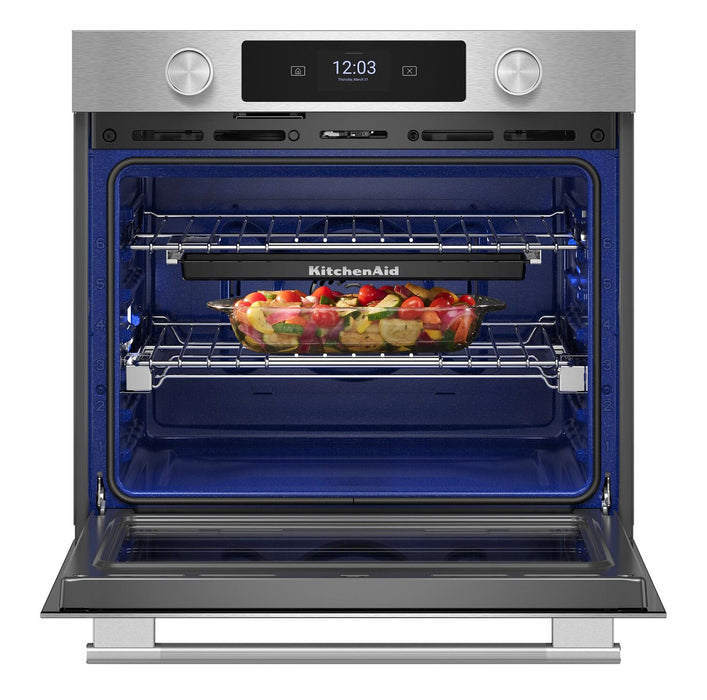 Kitchenaid 27\" Smart Electric Single Wall Oven with Assisted Cooking Modes - PrintShield™ Finish - KOES727SPS