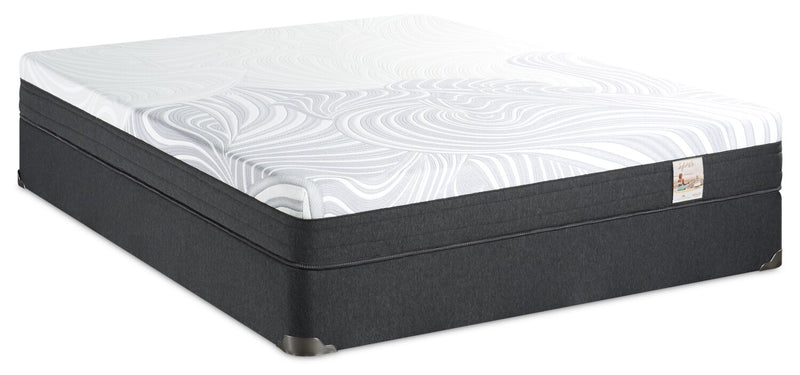 Springwall Spa 8 Firm Smooth Top Queen Mattress in a Box Set - The Brick