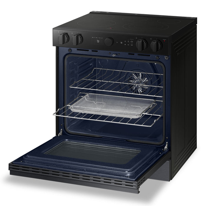 Samsung 6.3 Cu. Ft. Smart Electric Slide In Range with Air Fry and Air Sous Vide - Matte Black - NSE6DG8500MTAC