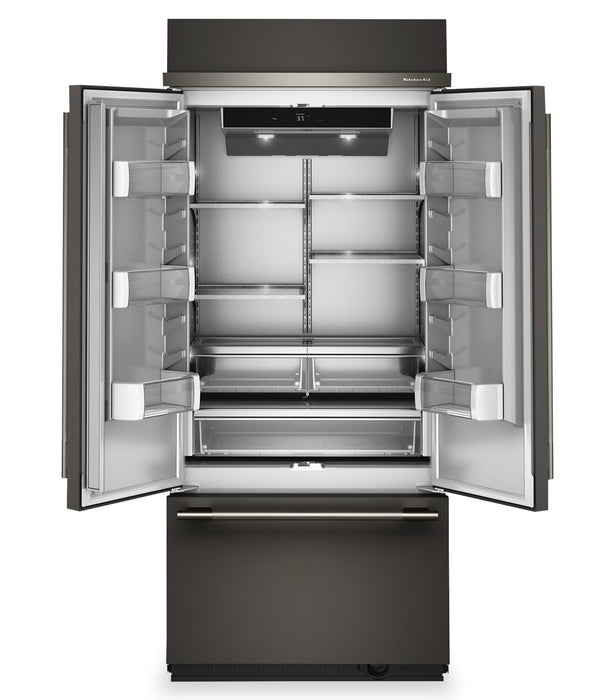 KitchenAid 36\" 20.8 Cu. Ft. French Door Bottom Mount Refrigerator - Black Ore - KBFN536SBE