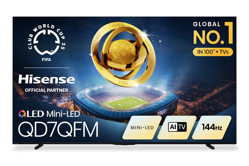 HISENSE 100\" QD7QFM Mini-LED QLED 4K UHD AI Smart Fire TV (100QD7QFM)