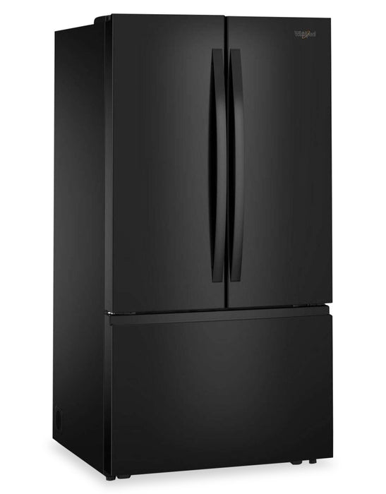 Whirlpool 36\" 31 Cu. Ft. French-Door Refrigerator with Ice Maker - Black - WRFF3136SB