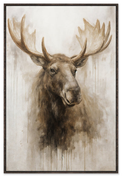 Majestic Moose Framed Canvas Artwork – 31" x 46" | Œuvre d’art encadrée « Majestic Moose » sur toile - 31 po x 46 po