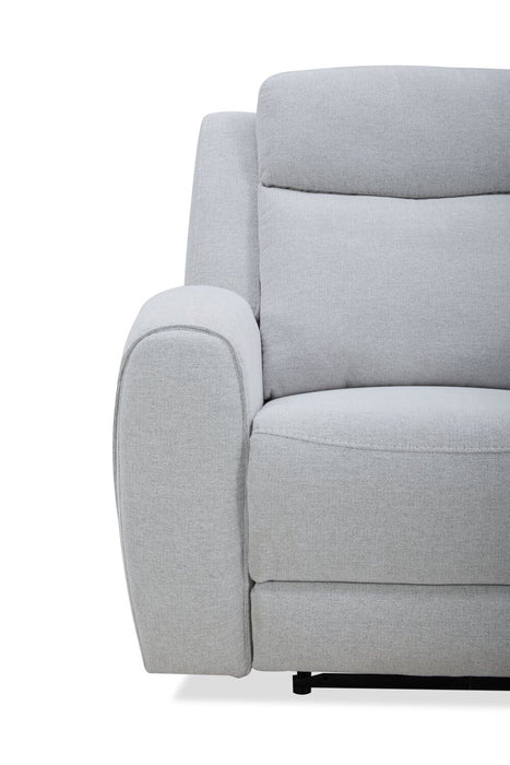 Reign 87\" Fabric Power Reclining Sofa with USB Ports - Bronco Stone Grey