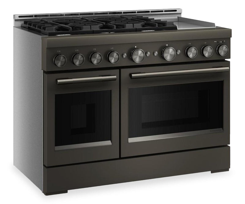 KitchenAid 6.3 Cu. Ft. 6 Burner Commercial-Style Gas Range – Black Ore - KFGD948SBE