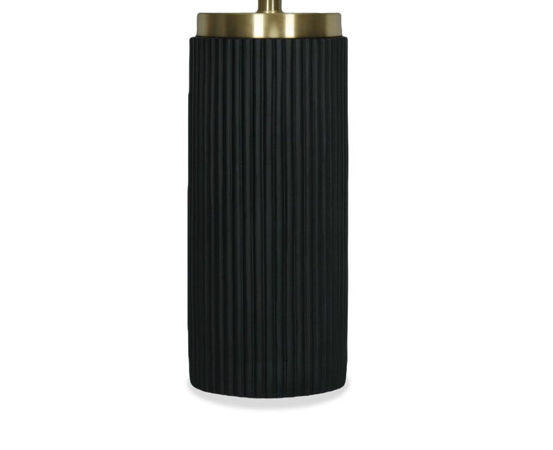 Gwen 14\" Table Lamp with Linen Shade – Black