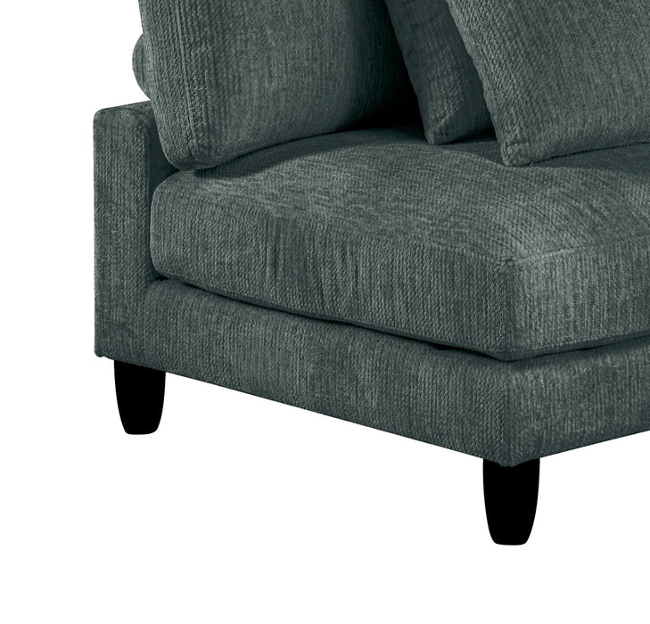 Lounge 5-Piece Chenille Modular Sectional – Grey