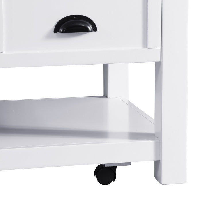 Centennial 48\" Modern Lift Top Coffee Table with Storage, Shelf & Casters - White