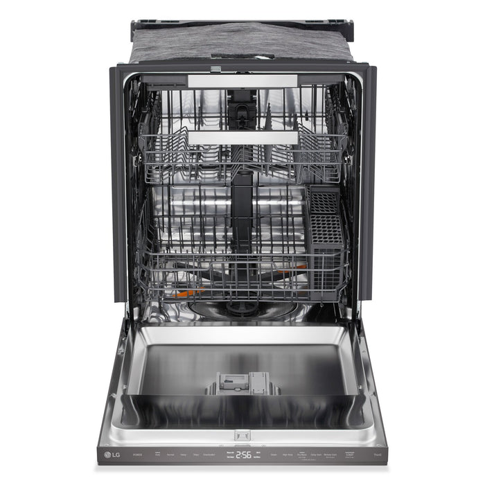 LG 24\" 46 dBA Built-In Top-Control Dishwasher with QuadWash® - Black Stainless Steel -LDNPQ555D