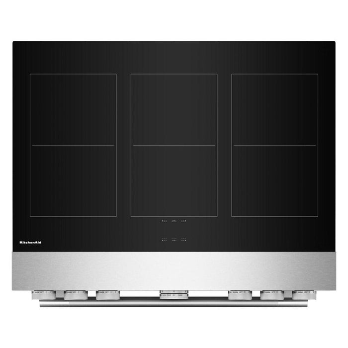 KitchenAid 36\" 5.1 Cu. Ft. Freestanding Induction Range with No Preheat Air Fry – Stainless Steel - KFIS936SSS