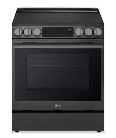 LG 6.3 Cu. Ft. Smart Electric Range with Air Fry – Black Stainless Steel - LSEL6335ZE | Cuisinière intelligente électrique LG de 6,3 pi3 avec friture à air - acier inoxydable noir - LSEL6335ZE