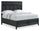 ["Casa Panel Bed with Headboard & Frame, Wood, Black - Queen Size"]