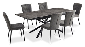 Tavo 7pc Dining Set with Table & Chairs, 63-79