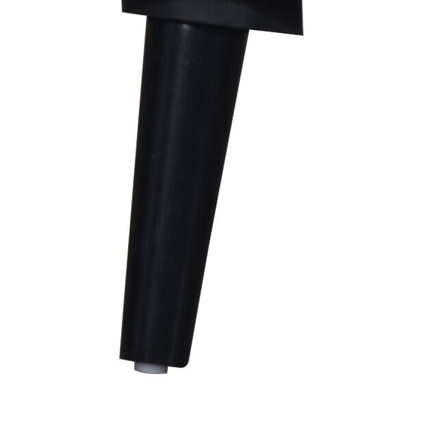 Milan Bedside 2-Drawer Nightstand, Mid-Century Modern,  22\"W x 26\"H - Black