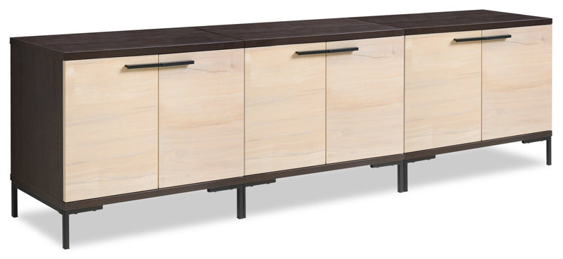 Sonora 3-piece TV Stand with Storage for TVs up to 86\"- Dark Oak