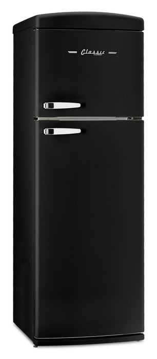 Unique Classic Retro 24\" 11 Cu Ft. Top Freezer Refrigerator – Matte Black - UNQ-310L MB TM