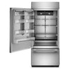KitchenAid 36" 20.8 Cu. Ft. Built-In Bottom Mount Refrigerator - PrintShield Stainless Steel -KBBL336SPS | Réfrigérateur encastré KitchenAid de 20,8 pi³ et de 36 po à congélateur inférieur - acier inoxydable PrintShieldMC - KBBL336SPS
