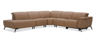 Valencia 5-Piece Left-Facing Power Reclining Sectional - Blanca Macha |  Sofa sectionnel de gauche à inclinaison électrique Valencia 5 pièces - Blanca Macha