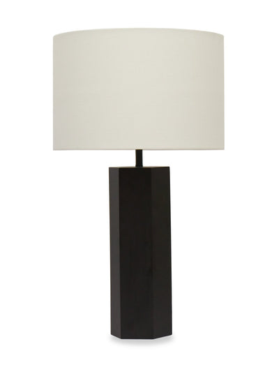 Bishop 26" Black Hexagonal Table Lamp  | Lampe de table hexagonale Bishop de 26 po noire  | BISHOPTL