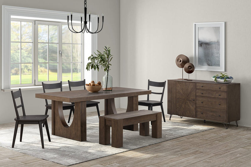 Kort & Co. Sol Dining Bench, 44\"W - Brown