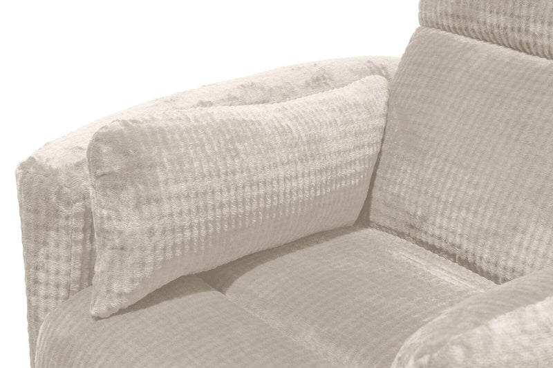 Remi 38\" Fabric Swivel Glider Power Reclining Chair with USB ports – Taupe