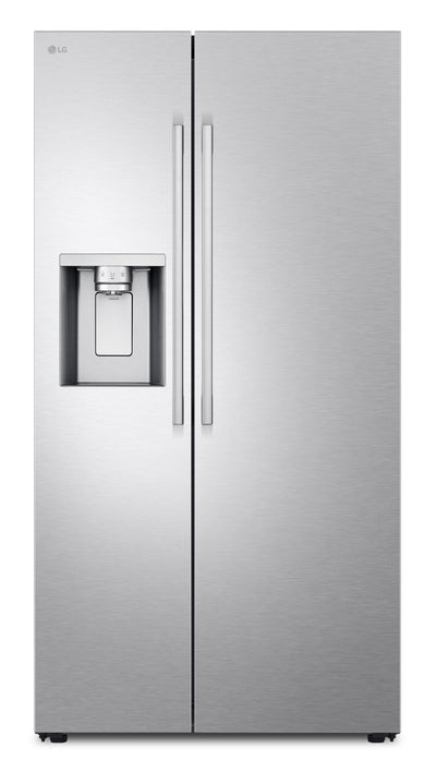 LG 36" 27 Cu. Ft Side by Side Refrigerator - Fingerprint Resistant Stainless Steel - LL27T3530S  | Réfrigérateur LG de 27 pi3 et de 36 po à compartiments juxtaposés - acier inoxydable résistant aux traces de doigts - LL27T3530S