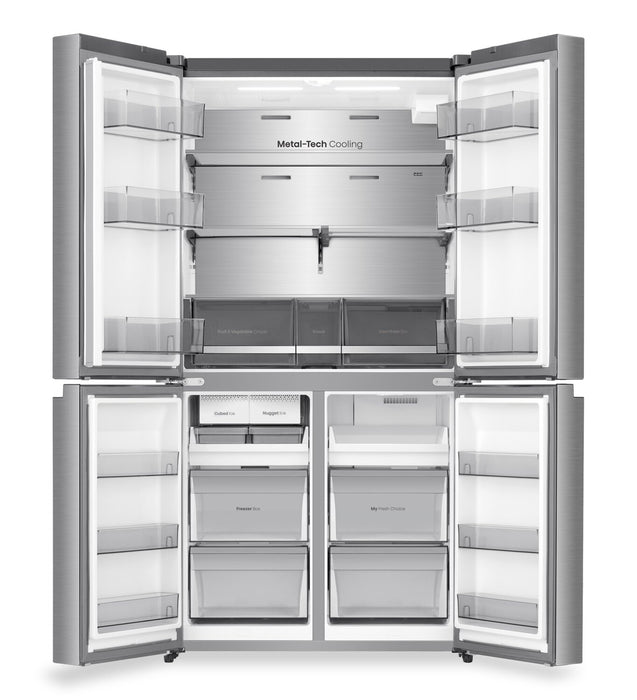 Hisense 36\" 22.5 Cu. Ft. Couter-Depth French 4-Door Refrigerator - Stainless Steel - RQ23G4FSEI