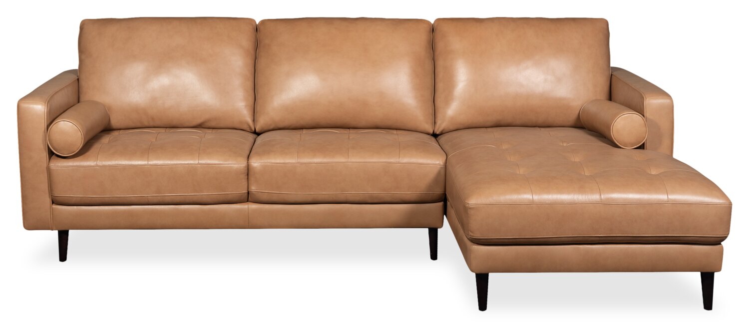 Leather right facing sectional discount