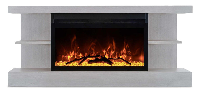 Canyon 48\" Electric Fireplace with Wall-Mount Mantel - Grey