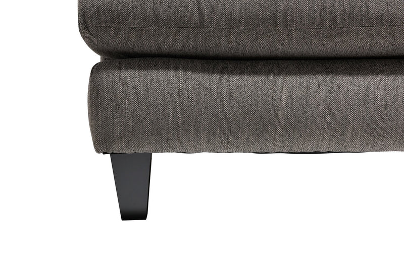 Made in Canada Nofia 36\" Chenille Fabric Chair with Wood Legs - Charcoal Grey