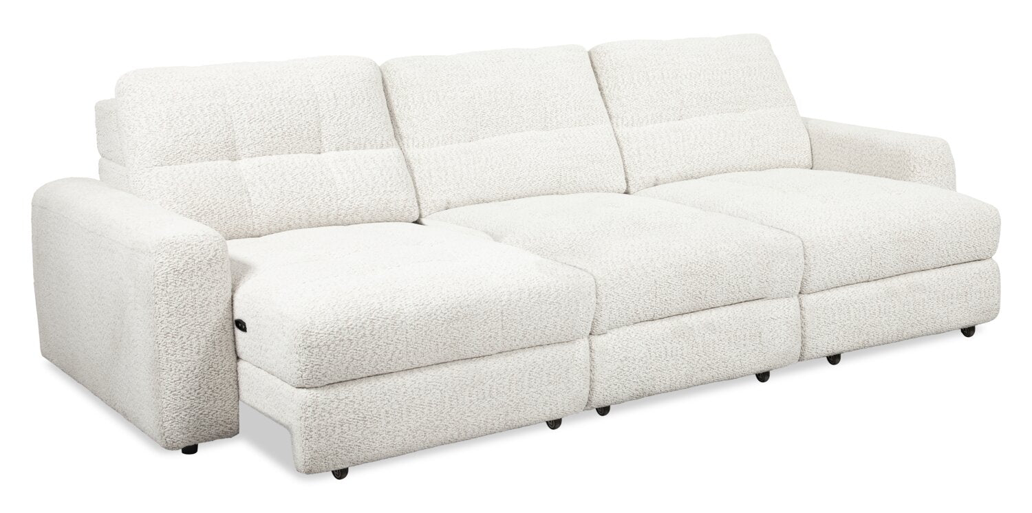 Scott Living Elevate Modular 115" Chenille Fabric Sofa with Power S