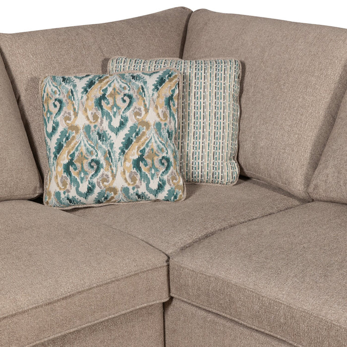 Scott Living Haven 4-Piece Left-Facing Chenille Fabric Sleeper Sectional with Storage Chaise - Taupe