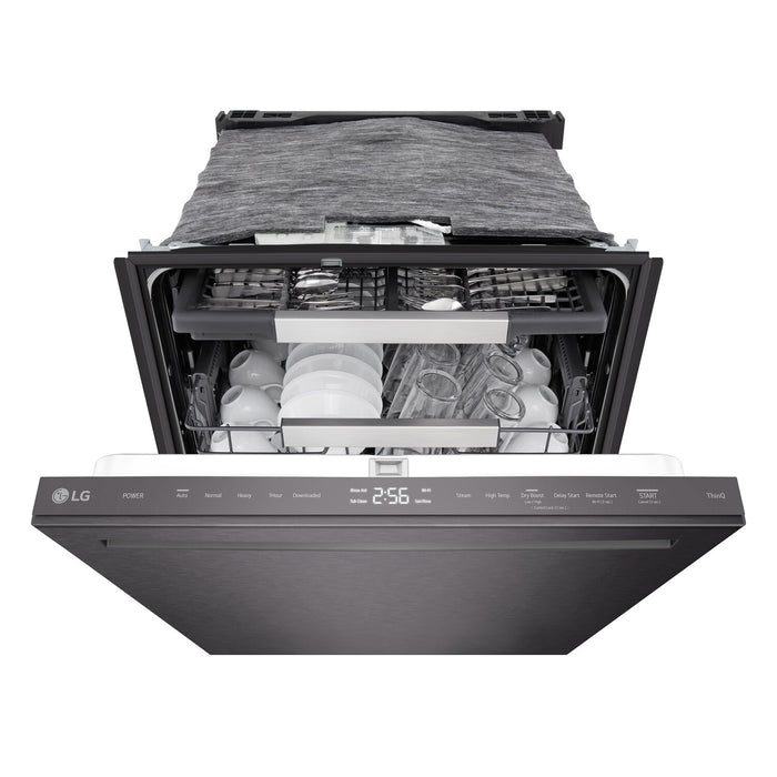 LG 24\" 46 dBA Built-In Top-Control Dishwasher with QuadWash® - Black Stainless Steel -LDNPQ555D