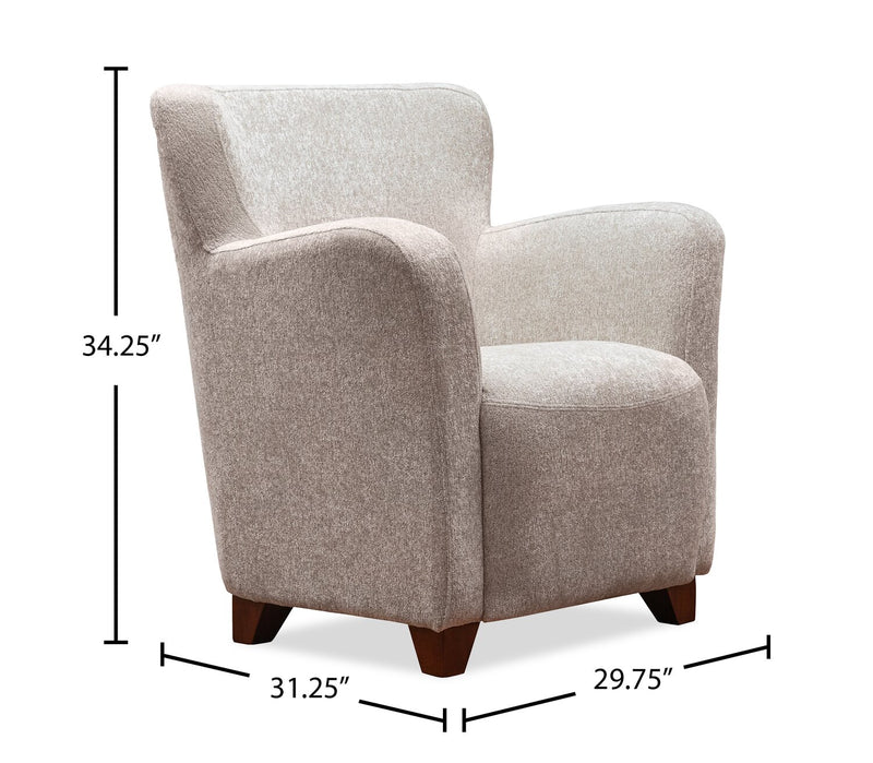 Zello 29.75\" Linen-Look Fabric Accent Chair - Linen